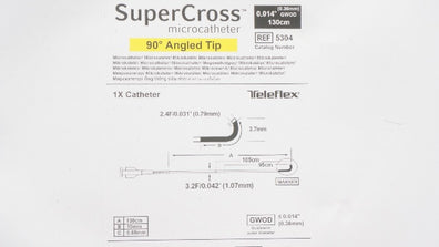 Teleflex 5304 SuperCross Microcath. 90°Angled Tip 2.4F (x)